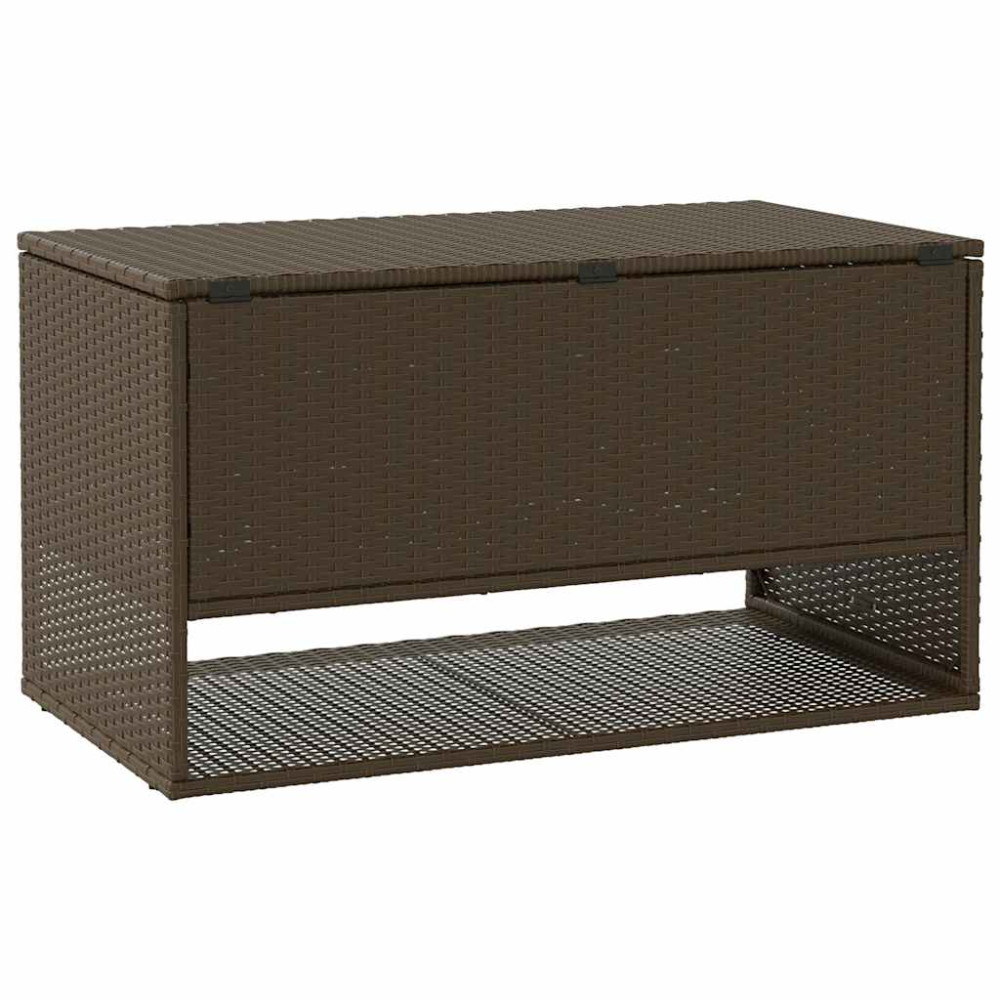 Produktbild för Kuddlåda utomhus brun 100x55x55,5 cm konstrotting