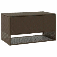 Produktbild för Kuddlåda utomhus brun 100x55x55,5 cm konstrotting