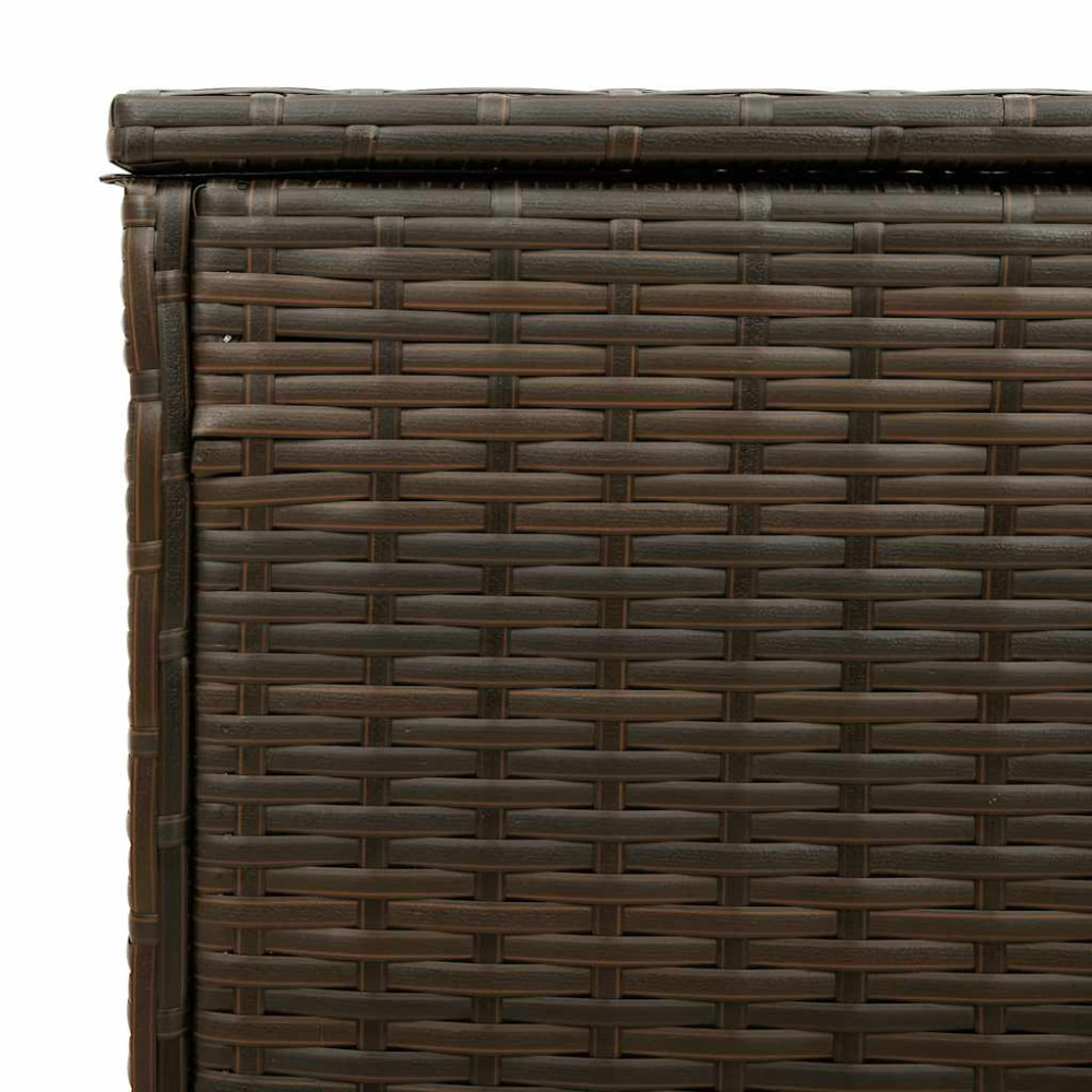 Produktbild för Kuddlåda utomhus brun 100x55x55,5 cm konstrotting