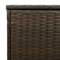 Produktbild för Kuddlåda utomhus brun 100x55x55,5 cm konstrotting