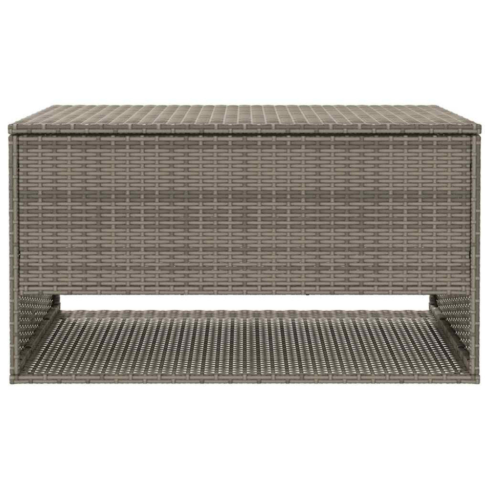 Produktbild för Kuddlåda för utomhusbruk grå 100x55x55,5 cm konstrotting