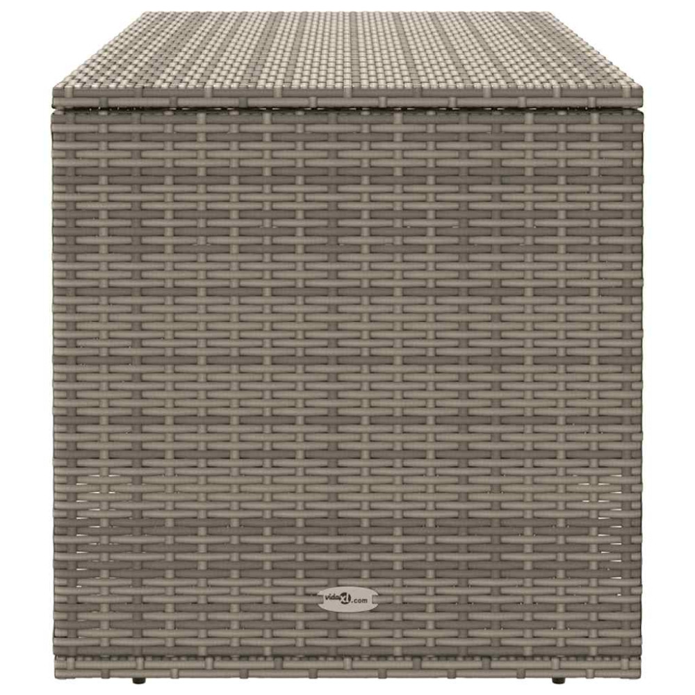 Produktbild för Kuddlåda för utomhusbruk grå 100x55x55,5 cm konstrotting
