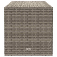 Produktbild för Kuddlåda för utomhusbruk grå 100x55x55,5 cm konstrotting