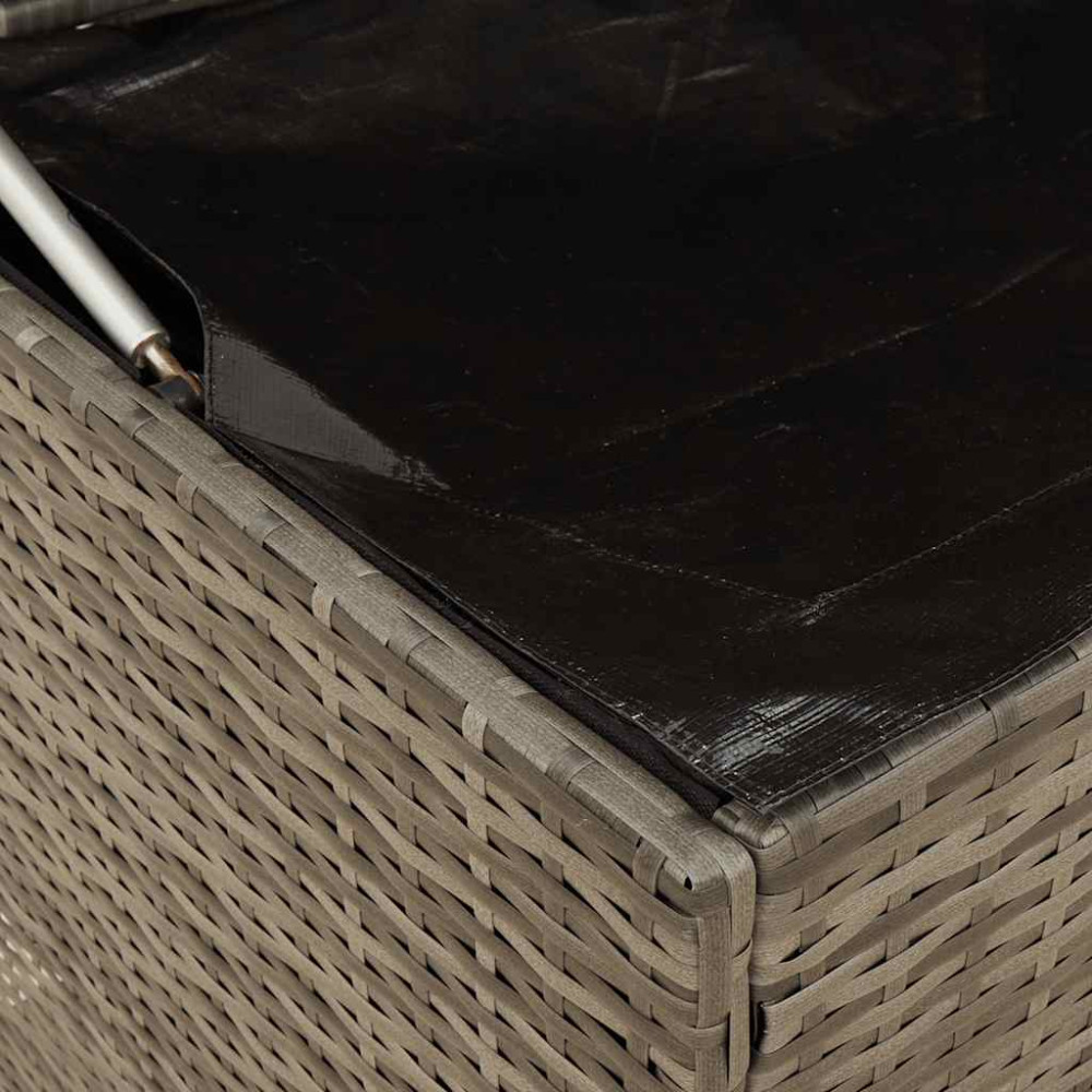 Produktbild för Kuddlåda för utomhusbruk grå 100x55x55,5 cm konstrotting