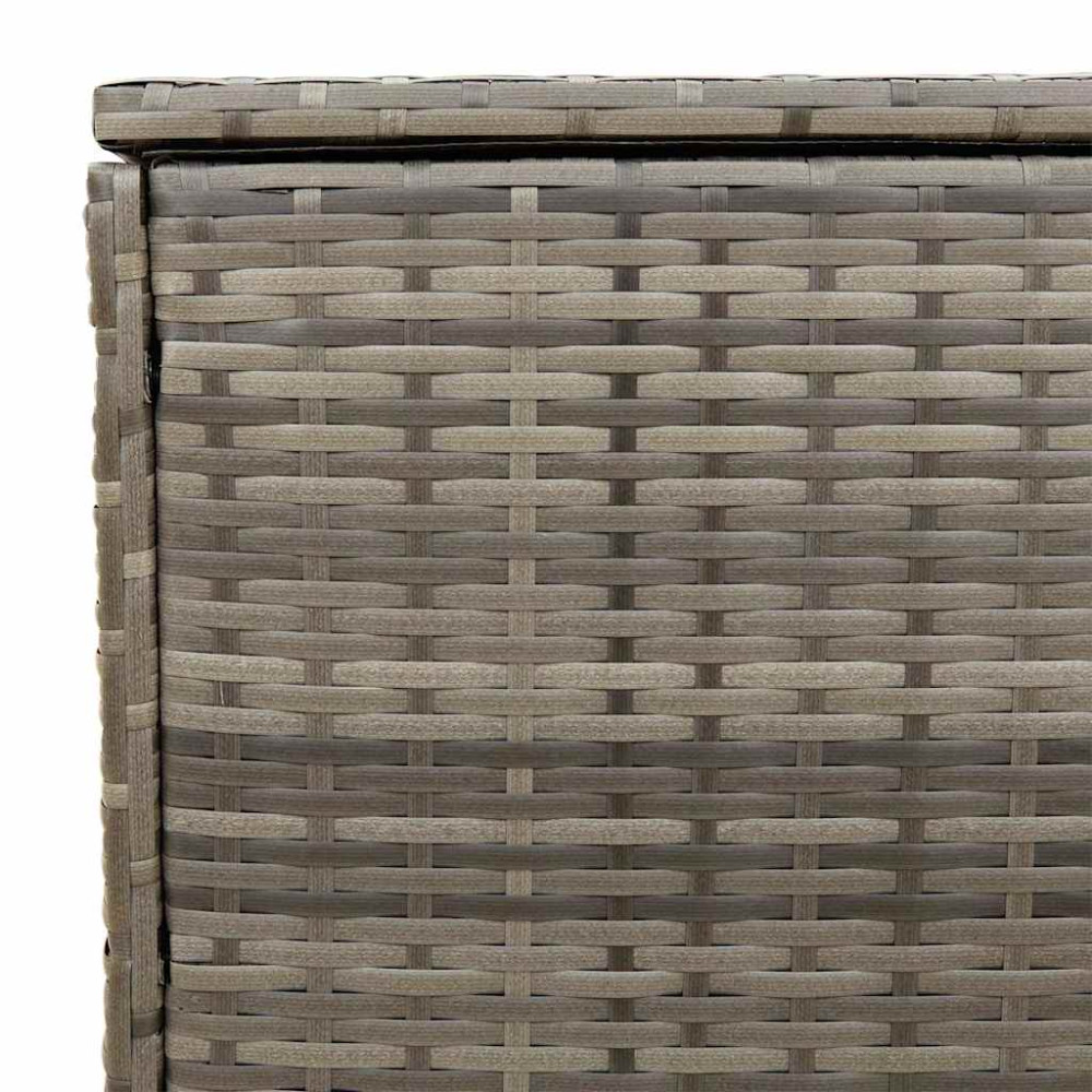 Produktbild för Kuddlåda för utomhusbruk grå 100x55x55,5 cm konstrotting