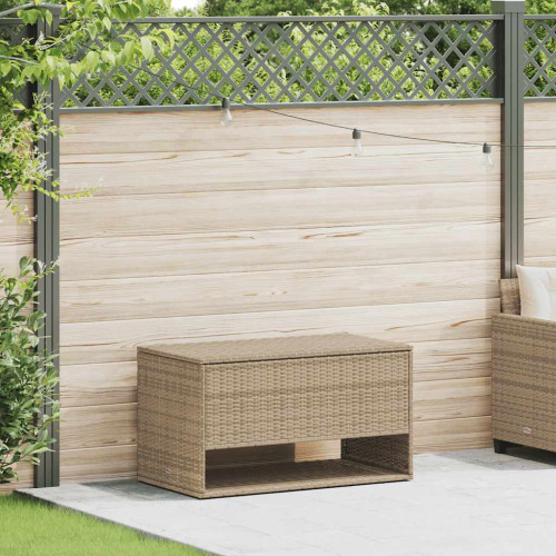 vidaXL Kuddlåda för utomhusbruk beige 100x55x55,5 cm konstrotting
