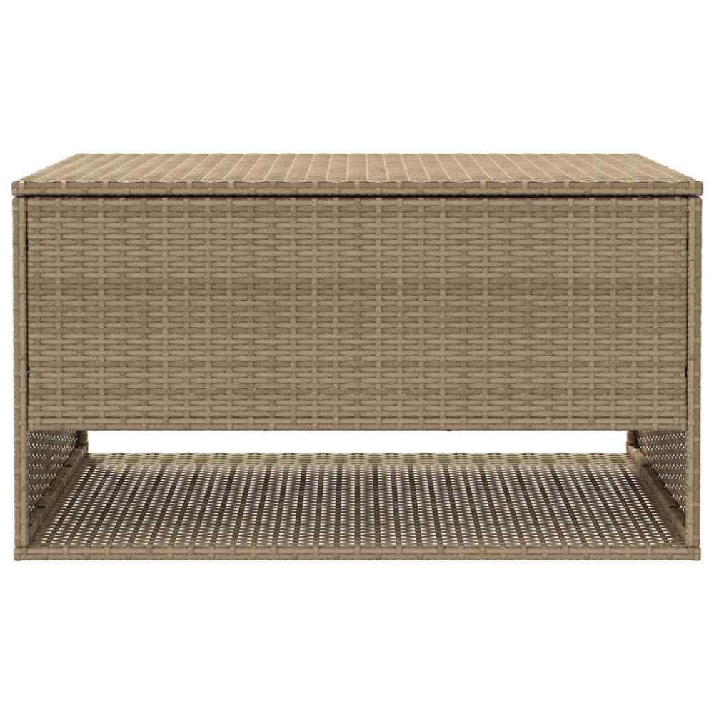 Produktbild för Kuddlåda för utomhusbruk beige 100x55x55,5 cm konstrotting