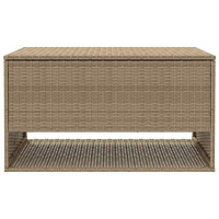 Produktbild för Kuddlåda för utomhusbruk beige 100x55x55,5 cm konstrotting