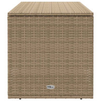 Produktbild för Kuddlåda för utomhusbruk beige 100x55x55,5 cm konstrotting