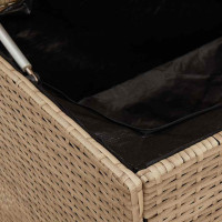 Produktbild för Kuddlåda för utomhusbruk beige 100x55x55,5 cm konstrotting