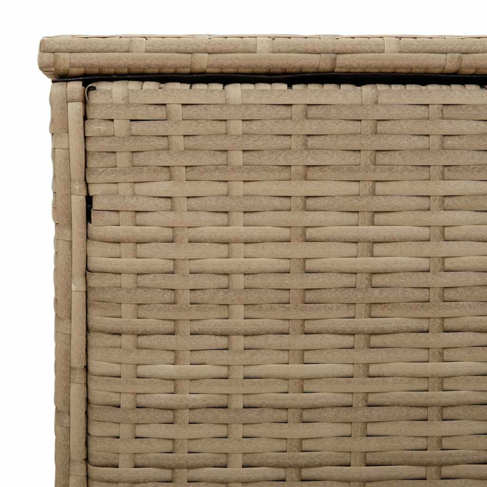 Produktbild för Kuddlåda för utomhusbruk beige 100x55x55,5 cm konstrotting