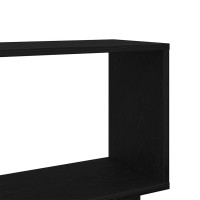 Produktbild för Bokhylla svart ek 80x24x96 cm konstruerat trä