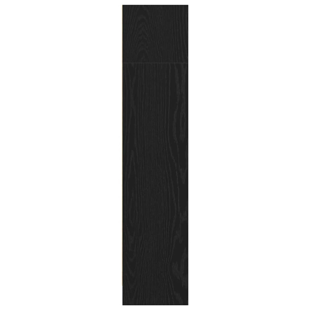 Produktbild för Bokhylla svart ek 60x24x109 cm konstruerat trä