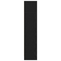 Produktbild för Bokhylla svart ek 60x24x109 cm konstruerat trä