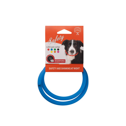 KW Flash Halsband med Usb Kabel blå