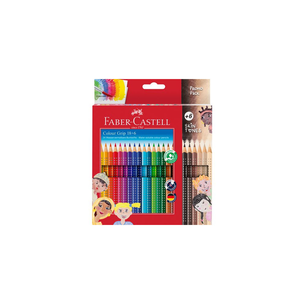 Produktbild för Färgpenna FABER CASTELL Grip 24/fp
