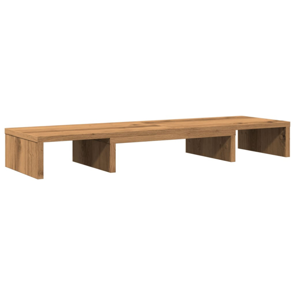 Produktbild för Skärmställ justerbart 80x24x10,5 cm konstruerat trä ek