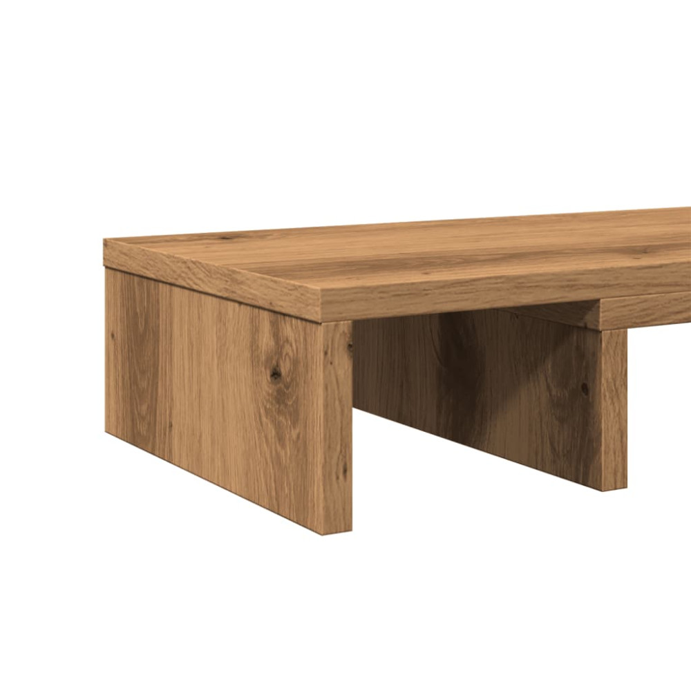 Produktbild för Skärmställ justerbart 80x24x10,5 cm konstruerat trä ek