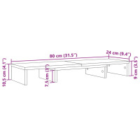 Produktbild för Skärmställ justerbart 80x24x10,5 cm konstruerat trä ek