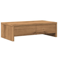 Produktbild för Skärmställ med lådor ek 50x27x15 cm konstruerat trä