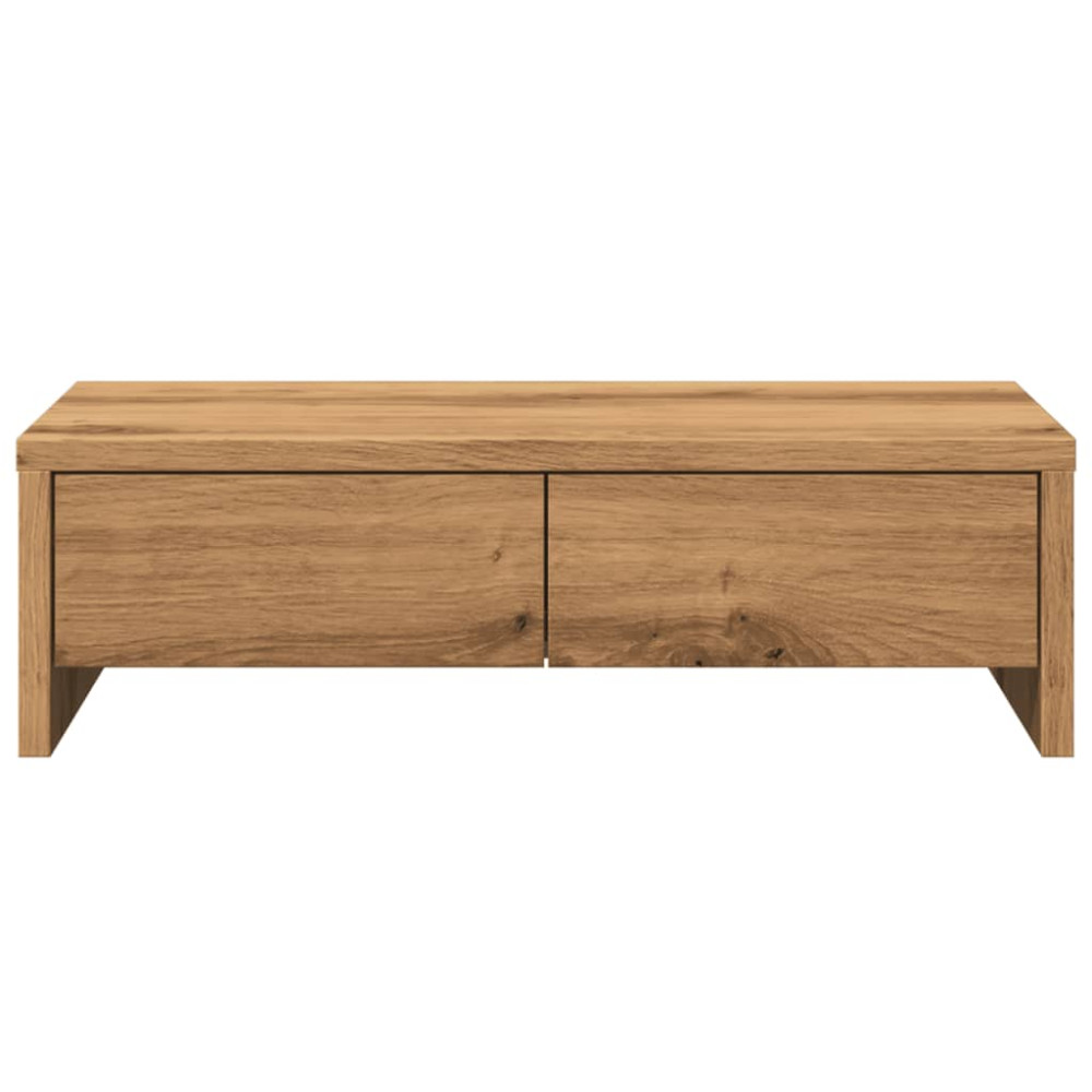 Produktbild för Skärmställ med lådor ek 50x27x15 cm konstruerat trä