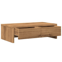 Produktbild för Skärmställ med lådor ek 50x27x15 cm konstruerat trä