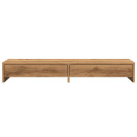 Produktbild för Skärmställ med lådor ek 100x27x15 cm konstruerat trä