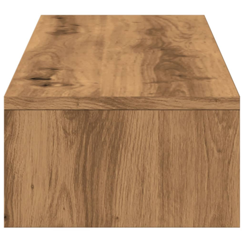 Produktbild för Skärmställ med lådor ek 100x27x15 cm konstruerat trä