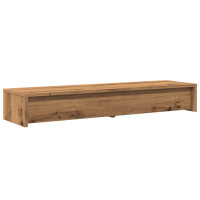 Produktbild för Skärmställ med lådor ek 100x27x15 cm konstruerat trä