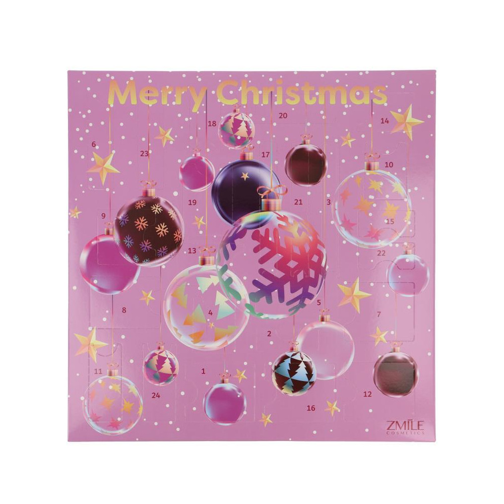 Produktbild för Advent Calendar 24 Windows Square 3D Christmas balls