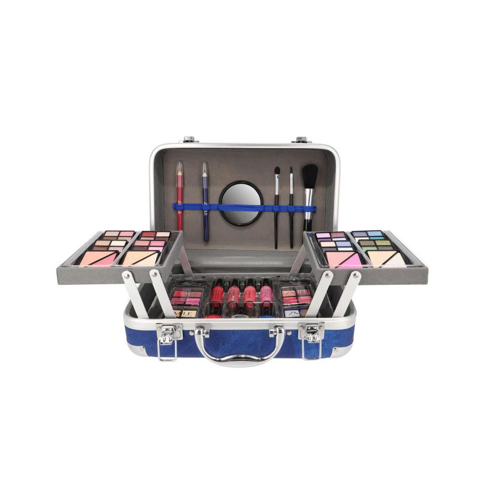 Produktbild för Makeup Box Traveller Blue Vegan