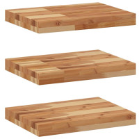 Produktbild för Svävande hyllor 3 st 40x30x4 cm behandlat massivt akaciaträ