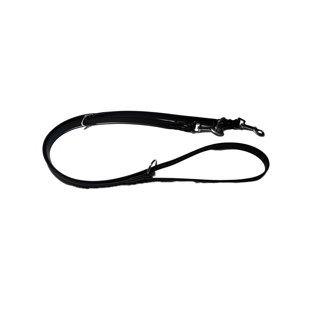 Produktbild för Walker Dressyrkoppel flätat Svart 20mm/220 cm