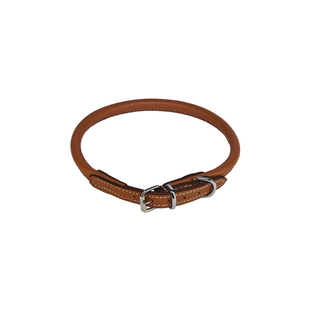 Produktbild för Walker Halsband Rundsytt Natur 6mm/30 cm