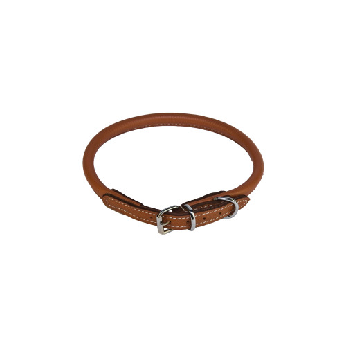 KW Walker Halsband Rundsytt Natur 6mm/40 cm