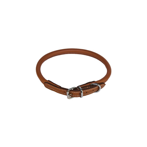 KW Walker Halsband Rundsytt Natur 10mm/60 cm
