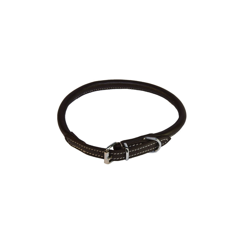 Produktbild för Walker Halsband Rundsytt Brunt 6mm/25 cm