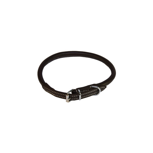 KW Walker Halsband Rundsytt Brunt 6mm/30 cm