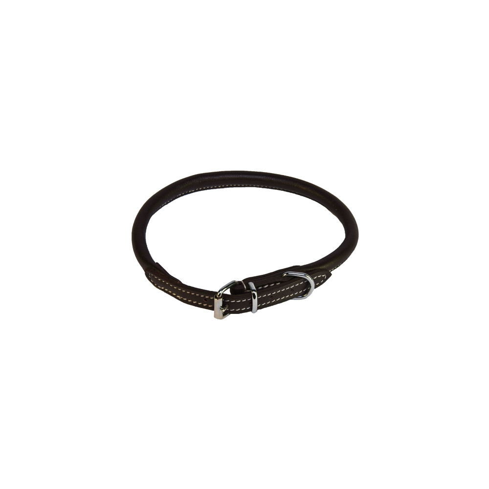 Produktbild för Walker Halsband Rundsytt Brunt 6mm/35 cm
