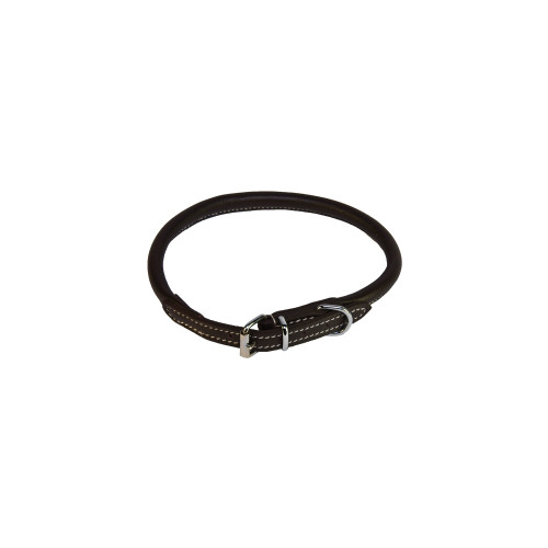 KW Walker Halsband Rundsytt Brunt 6mm/35 cm