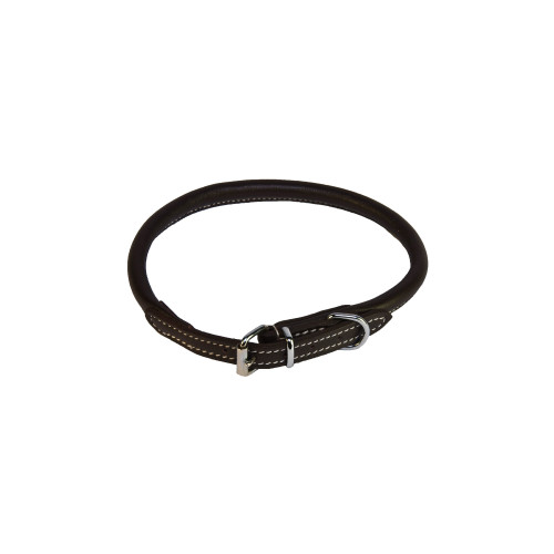 KW Walker Halsband Rundsytt Brunt 6mm/40 cm