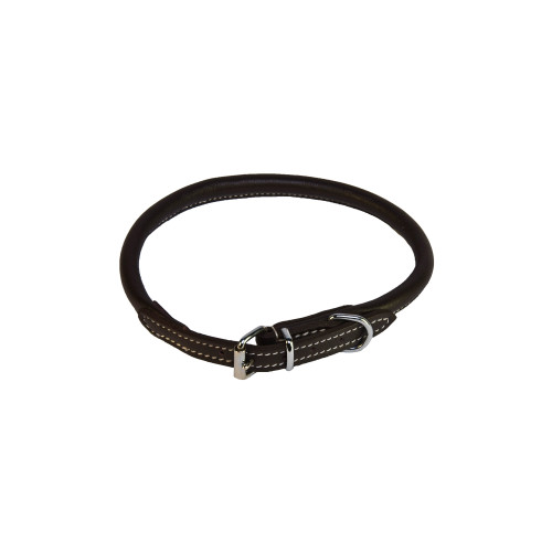 KW Walker Halsband Rundsytt Brunt 8mm/45 cm
