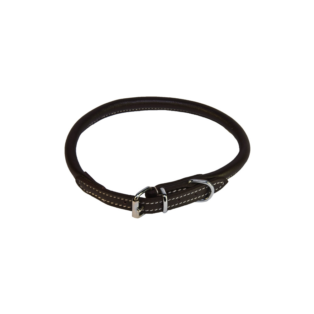 Produktbild för Walker Halsband Rundsytt Brunt 10mm/55 cm