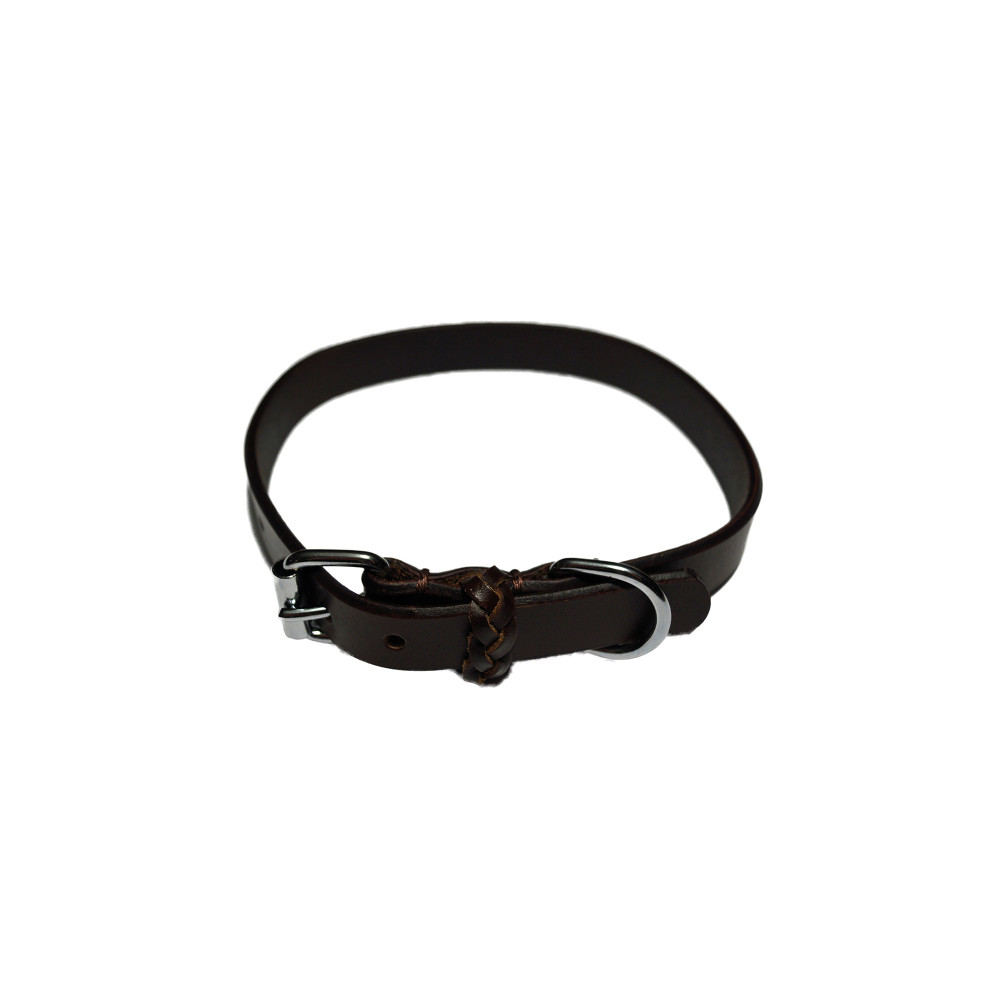 Produktbild för Walker Halsband läder Brunt 15mm/40 cm