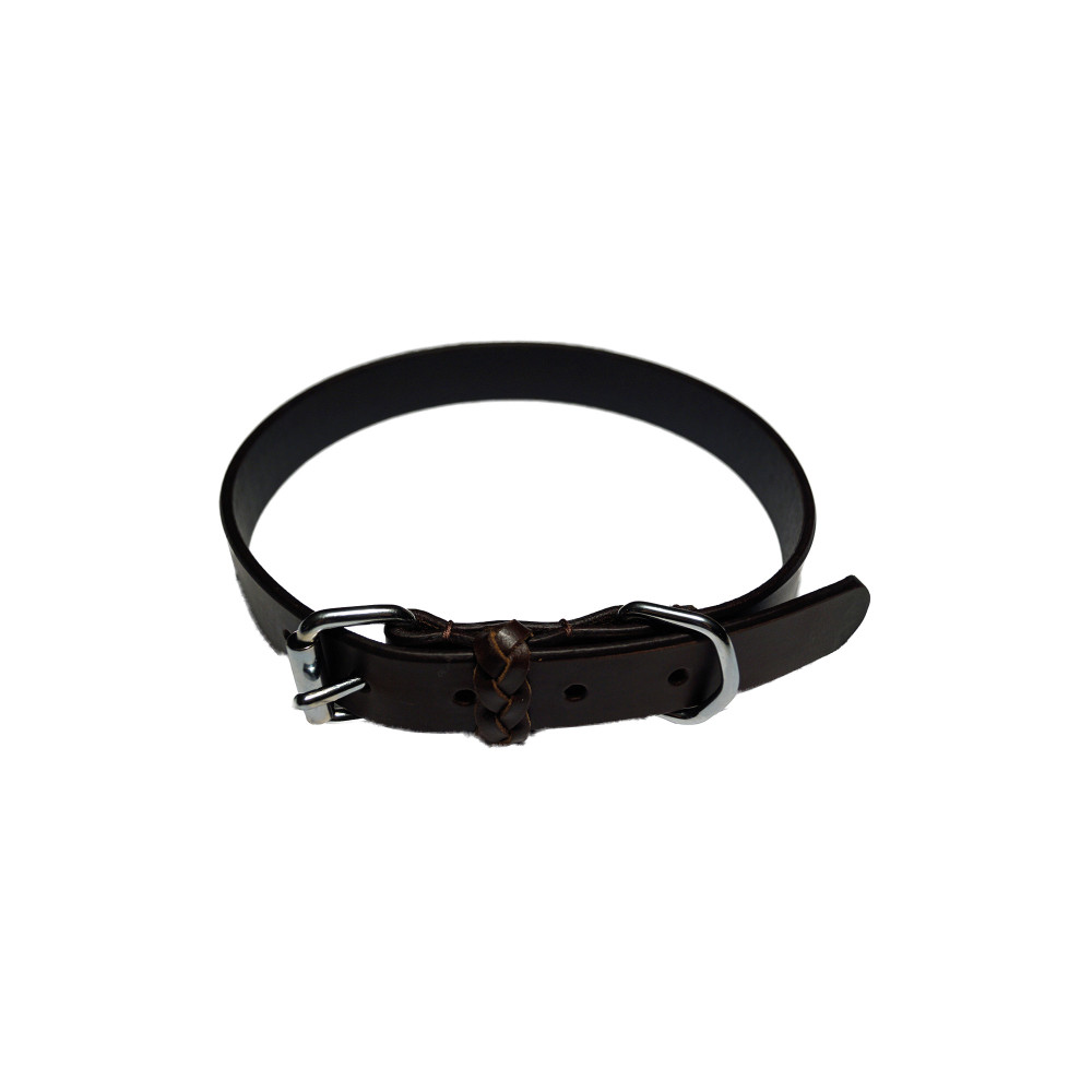 Produktbild för Walker Halsband läder Brunt 25mm/55 cm