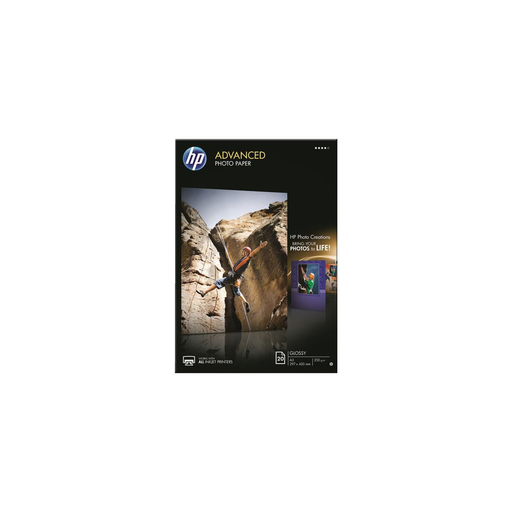 Produktbild för Fotopapper HP Q8697A A3 250g 20/fp