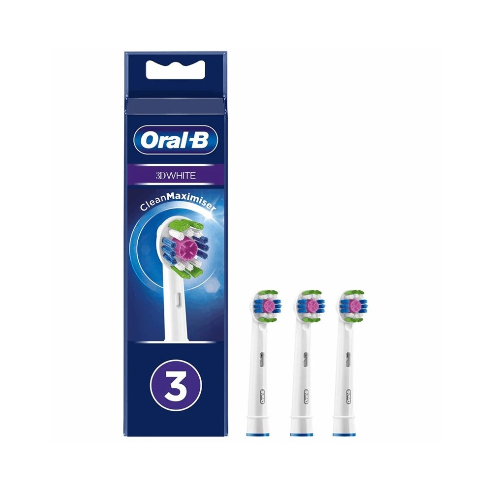 Produktbild för 3D White Clean Max Toothbrush Head 3pc