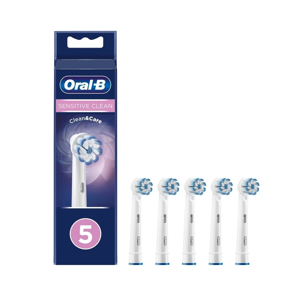 Produktbild för Sensitive Clean Toothbrush Head 5pc
