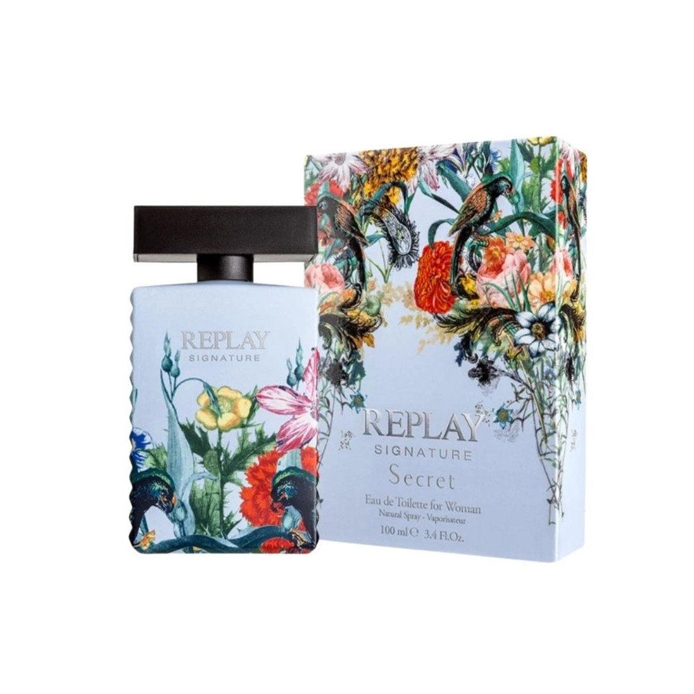 Produktbild för Giftset Replay Signature Secret Woman Edt 100ml + Pochette