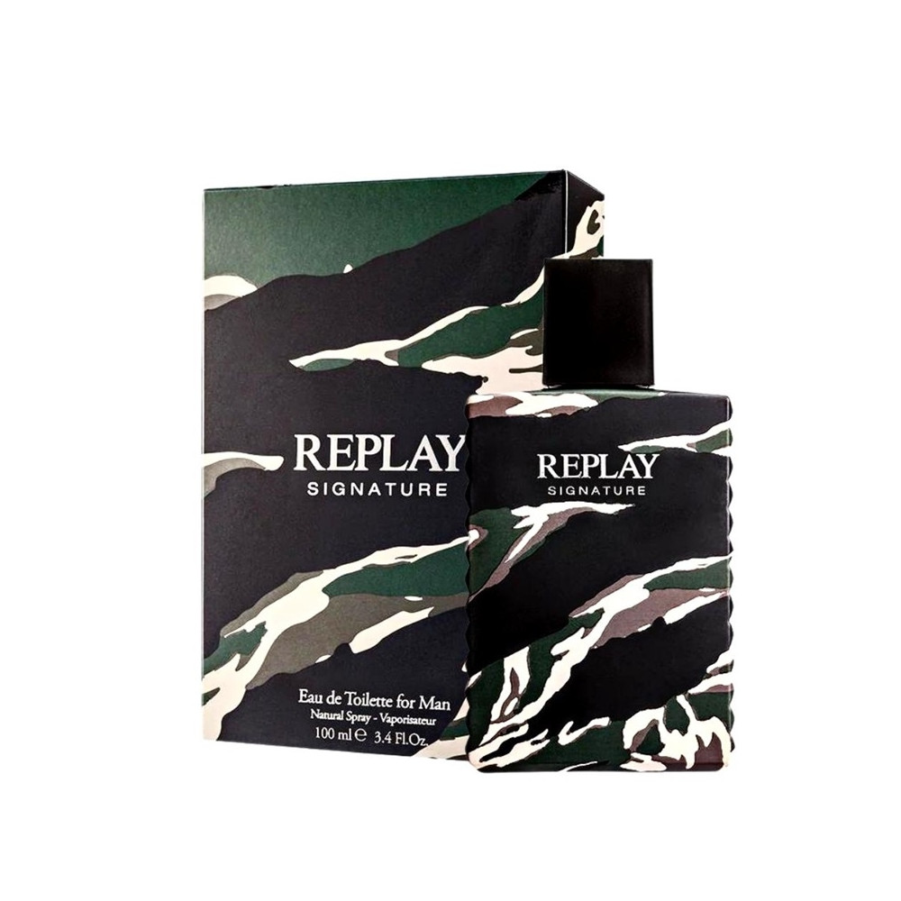 Produktbild för Giftset Replay Signature Man Edt 100ml + Pochette
